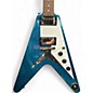 Used Epiphone Flying V Blue Sparkle Solid Body Electric Guitar