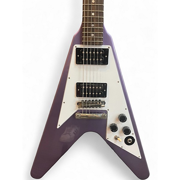 Used Epiphone kirk hammett flying v Purple Solid Body Electric Guitar