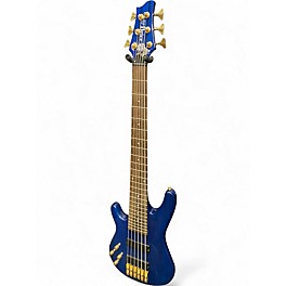 Used Brice 6 string bass Electric Blue Electric Bass Guitar