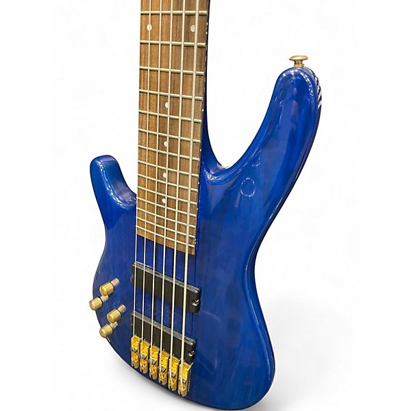 Used Brice 6 string bass Electric Blue Electric Bass Guitar