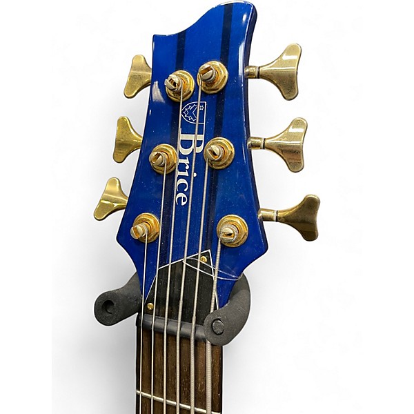 Used Brice 6 string bass Electric Blue Electric Bass Guitar