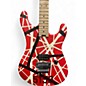 Used 2019 EVH Striped Series 5150 Red with Black and White Stripes Solid Body Electric Guitar