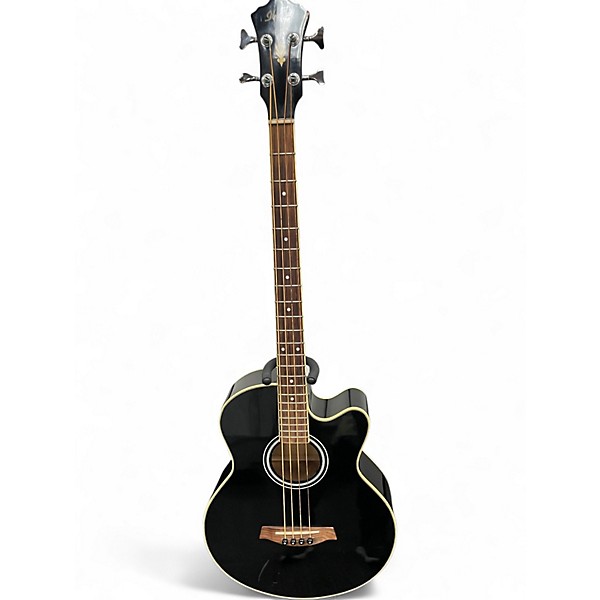 Used Ibanez AEB5E Black Acoustic Bass Guitar
