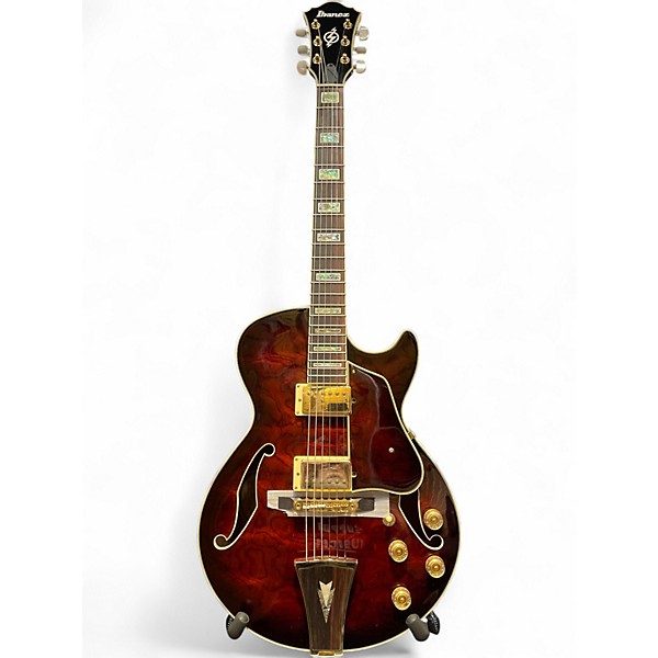 Used Ibanez AG95 Artcore Expressionist Brown Sunburst Hollow Body Electric Guitar
