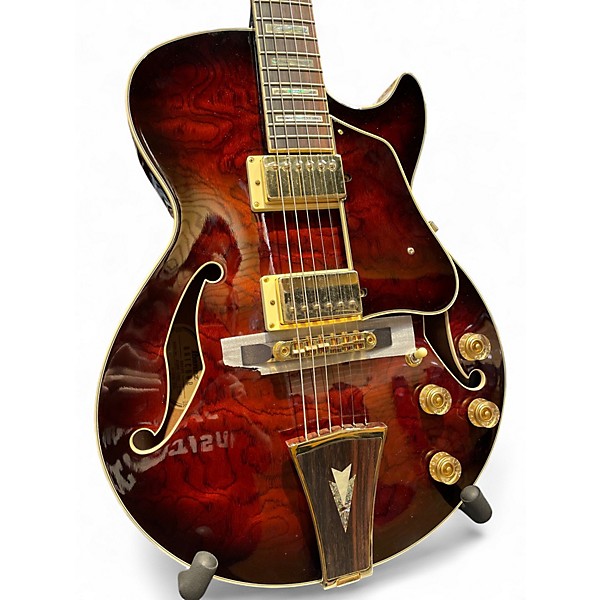 Used Ibanez AG95 Artcore Expressionist Brown Sunburst Hollow Body Electric Guitar