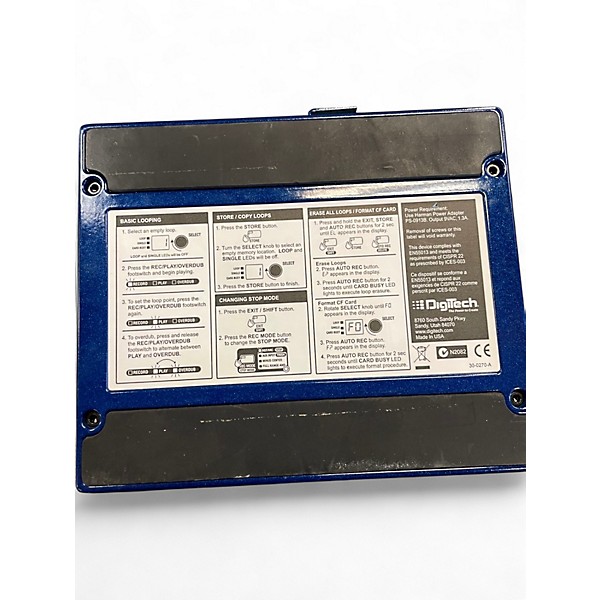 Used DigiTech JML Jam Man Looper Phrase Sampler Pedal