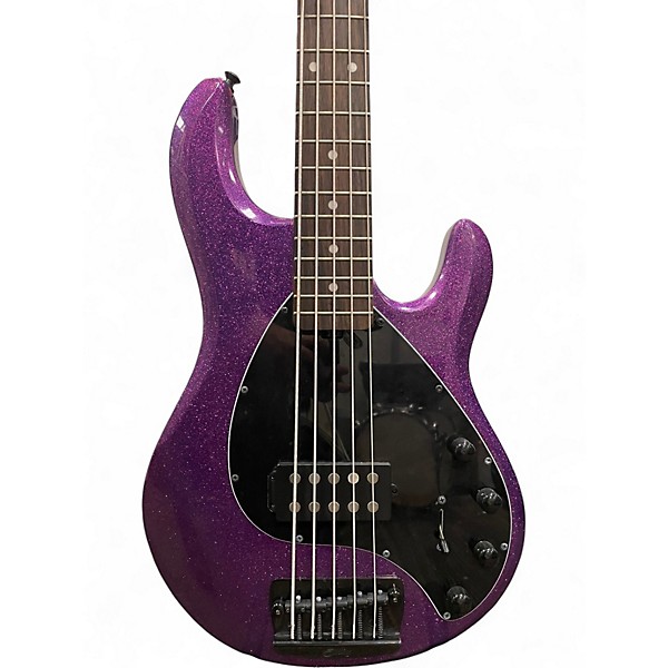 Used Sterling by Music Man Ray35 5 String PURPLE SPARKLE Electric Bass Guitar