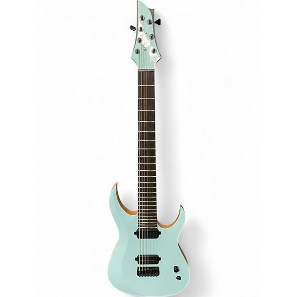 Used Schecter Guitar Research John Browne Tao-7 Blue Solid Body Electric Guitar