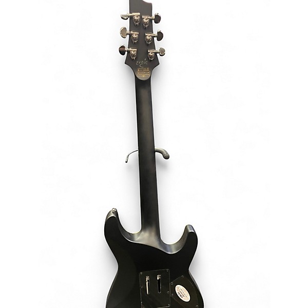 Used Schecter Guitar Research Ernie C C1 Left Handed Black Reign Solid Body Electric Guitar