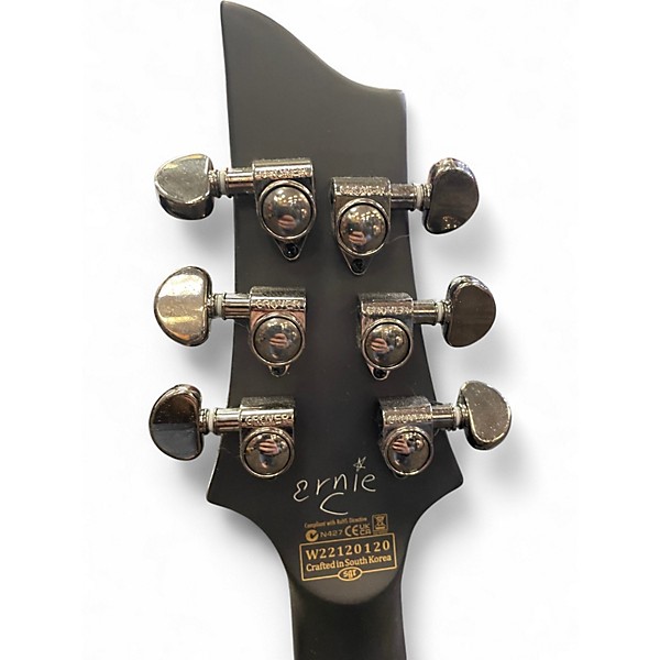 Used Schecter Guitar Research Ernie C C1 Left Handed Black Reign Solid Body Electric Guitar