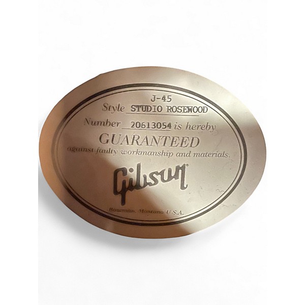 Used Gibson J45 STUDIO ROSEWOOD Natural Acoustic Electric Guitar