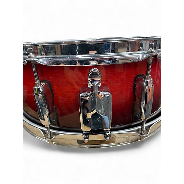 Used Pearl 14in Export Snare 14x5.5 Red to Black Fade Drum