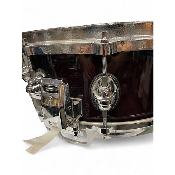 Used Premier 14in GENISTA 14X5.5 SNARE DRUM Maroon Drum