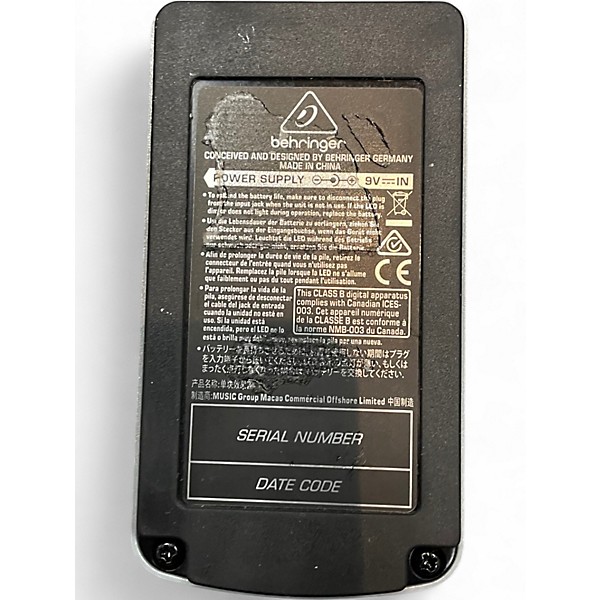 Used Behringer DR600 Digital Stereo Reverb Effect Pedal