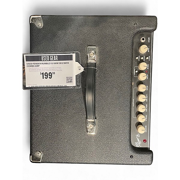 Used Fender Rumble V3 100W 1x12 Bass Combo Amp
