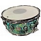 Used DW 8X14 Design Series Acrylic Snare Trans Green Drum
