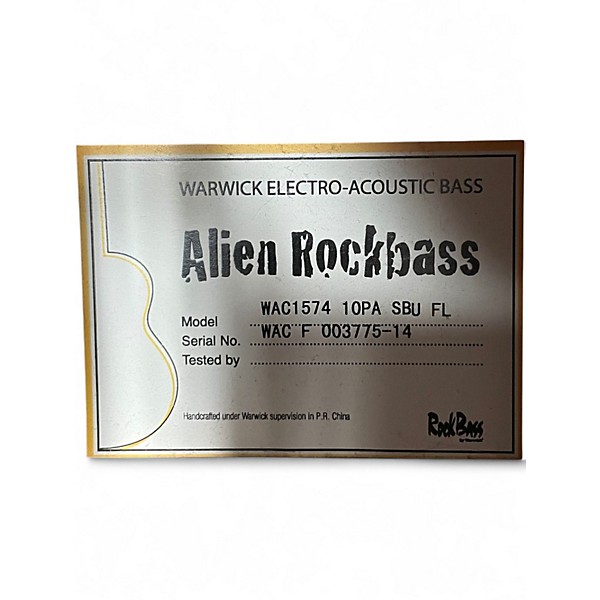 Used RockBass by Warwick WAC1574 ALIEN ROCKBASS Natural Acoustic Bass Guitar