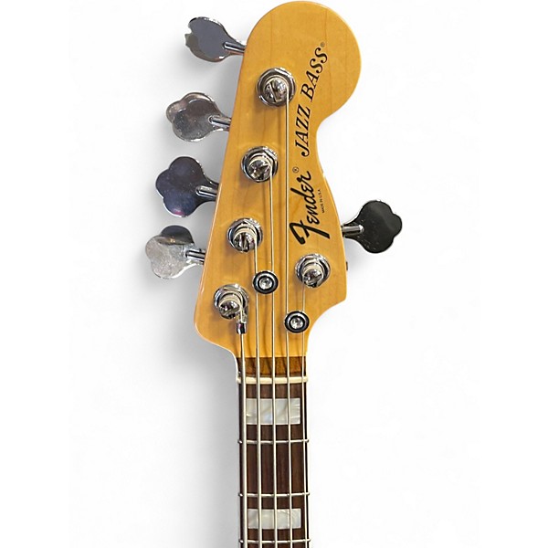 Used Fender American Deluxe Jazz Bass V 5 String Tobacco Sunburst Electric Bass Guitar