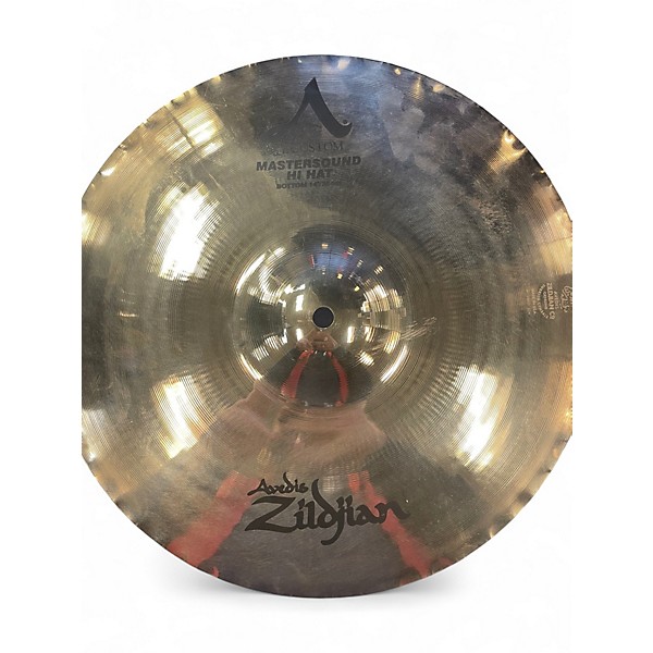 Used Zildjian 14in A Custom Mastersound Hi Hat Pair Cymbal
