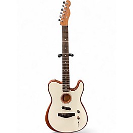 Used Fender Acoustasonic Player Telecaster Olympic White Acoustic Electric Guitar