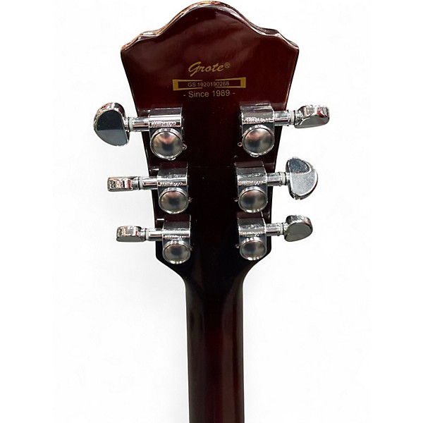 Used Grote 335 Type Semi Hollow Sunburst Hollow Body Electric Guitar