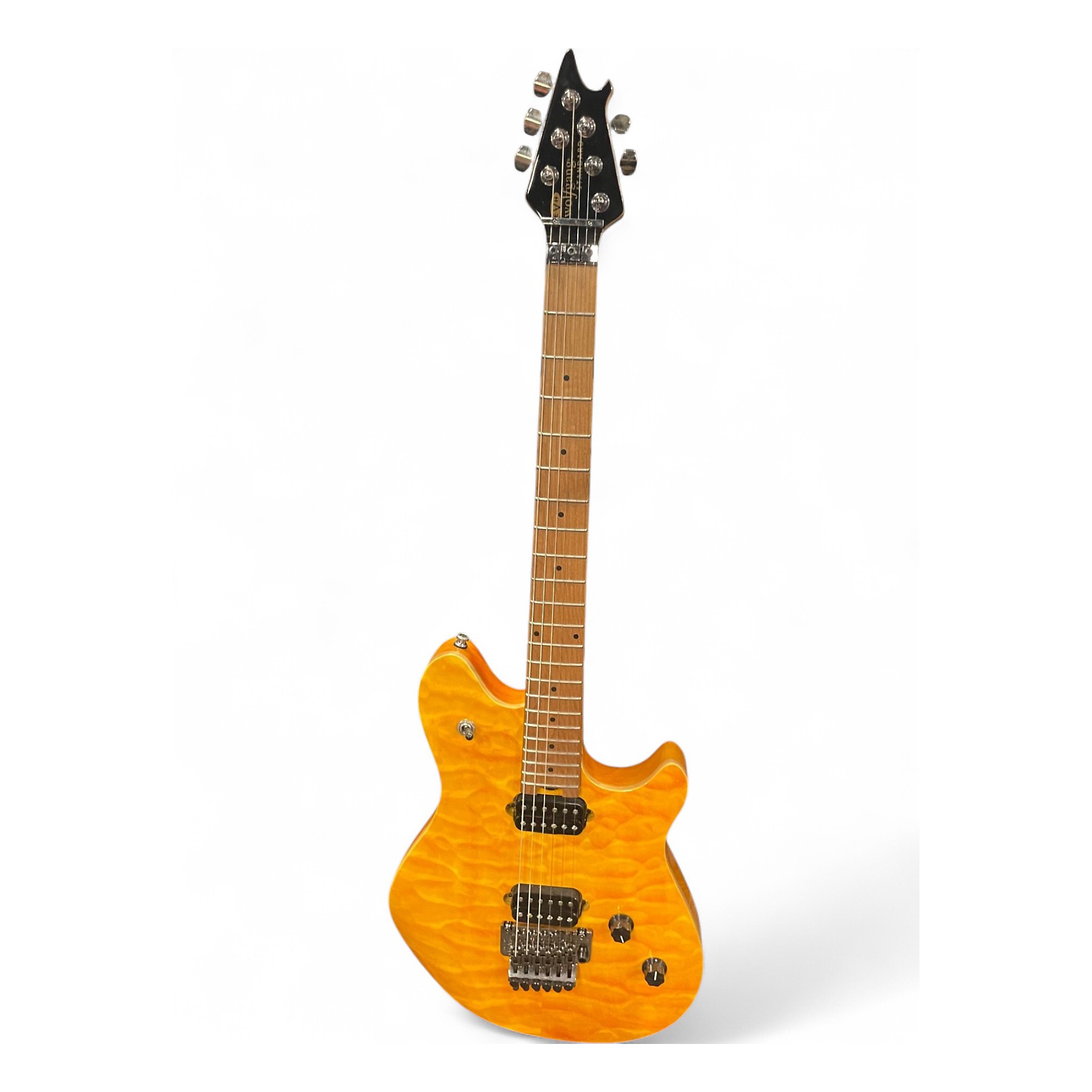 Used EVH Wolfgang WG Standard Quilt Maple Trans Amber Solid Body
