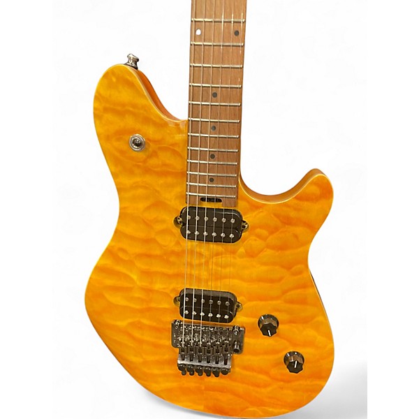 Used EVH Wolfgang WG Standard Quilt Maple Trans Amber Solid Body Electric Guitar