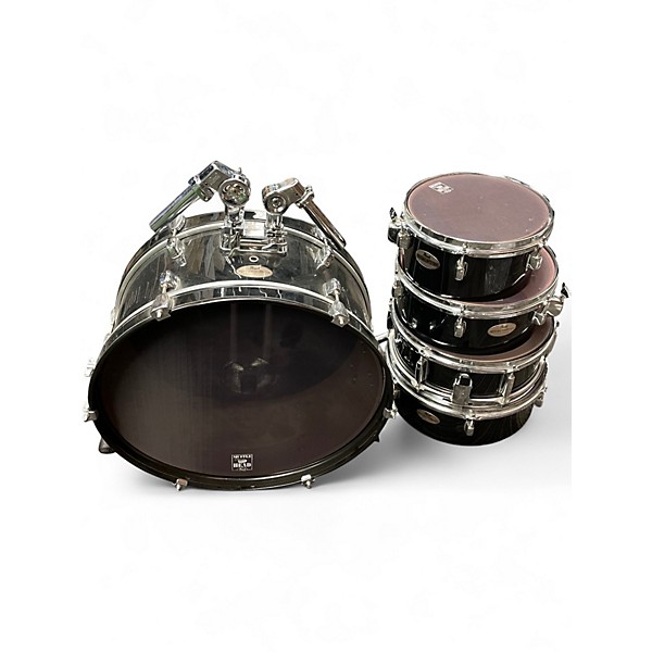 Used Pearl 5 Piece Rhythm Traveler Compact Black Drum Kit