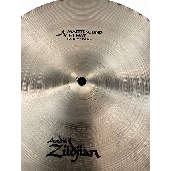 Used Zildjian 14in A Mastersound Hi Hat Pair Cymbal