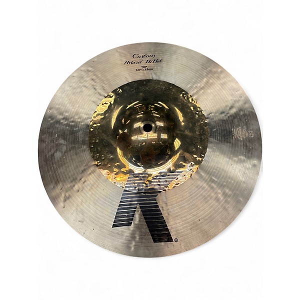 Used Zildjian 13in K Custom Hybrid Hi Hat Pair Cymbal