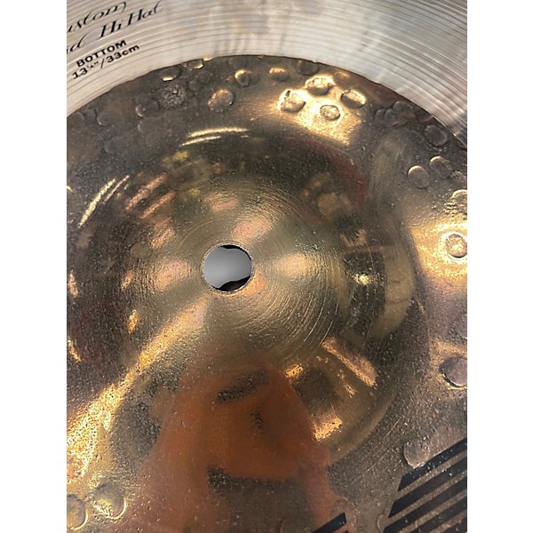 Used Zildjian 13in K Custom Hybrid Hi Hat Pair Cymbal