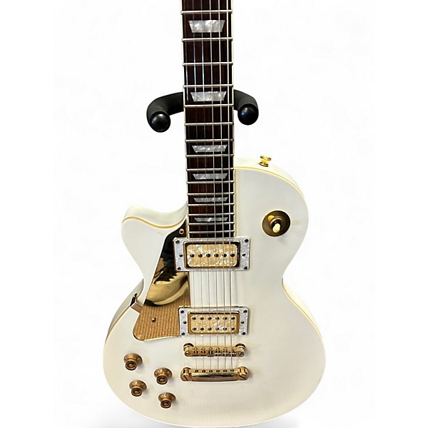 Used Agile Single Cut White Solid Body Electric Guitar