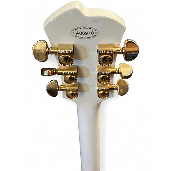Used Agile Single Cut White Solid Body Electric Guitar