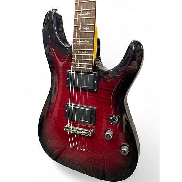 Used Schecter Guitar Research Demon 6 Black Cherry Solid Body Electric Guitar