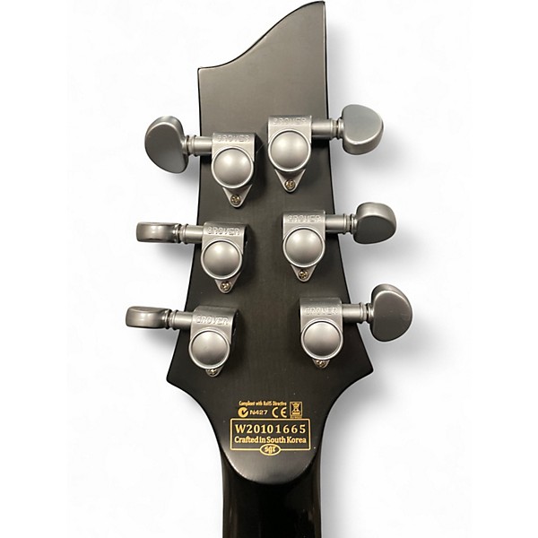 Used Schecter Guitar Research C1 Platinum Trans Black Solid Body Electric Guitar