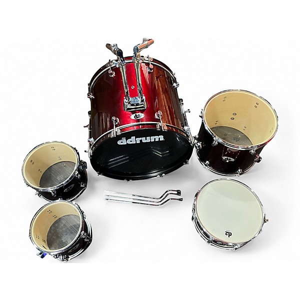 Used ddrum 5 Piece D2 Red Drum Kit