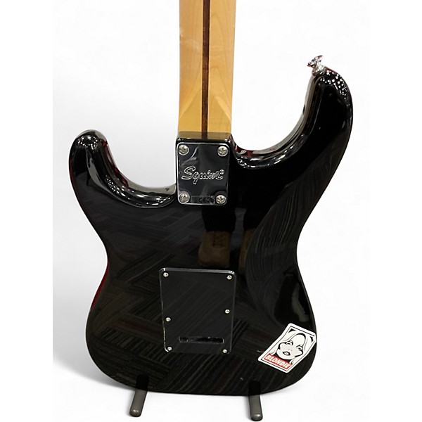 Used Squier Stratocaster HSS Black Solid Body Electric Guitar