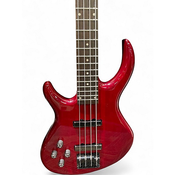Used Tobias Toby Deluxe IV Left Handed Trans Red Electric Bass Guitar