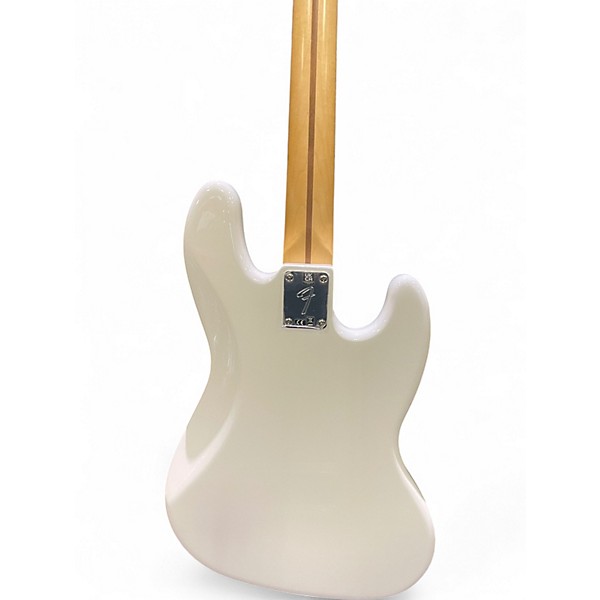 Used Fender Player Jazz Bass Left Handed Polar White Electric Bass Guitar