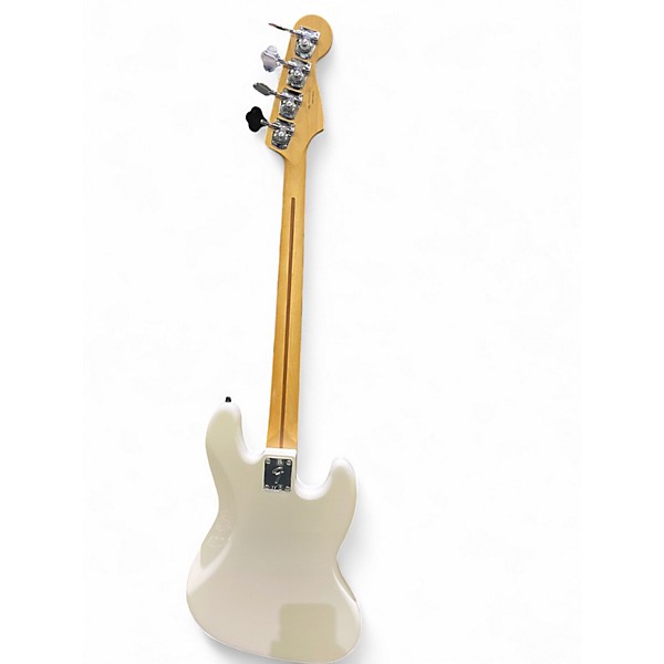 Used Fender Player Jazz Bass Left Handed Polar White Electric Bass Guitar