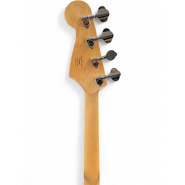 Used Squier Bronco Alpine White Electric Bass Guitar