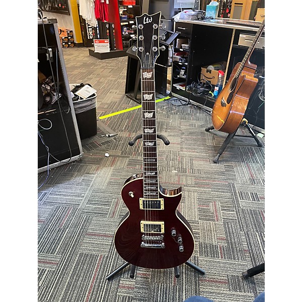 Used ESP LTD EC401VF Trans Red Solid Body Electric Guitar