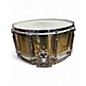 Used Pearl 14X6.5 BRASS FREE FLOATING SNARE POLISHED BRASS Drum