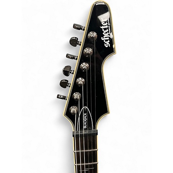 Used Schecter Guitar Research Avenger Blackjack Glass Black Solid Body Electric Guitar