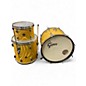 Used Gretsch Drums 3 Piece VINTAGE 1960S ROUND BADGE YELLOW SATIN FLAME Drum Kit thumbnail