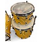 Used Gretsch Drums 3 Piece VINTAGE 1960S ROUND BADGE YELLOW SATIN FLAME Drum Kit