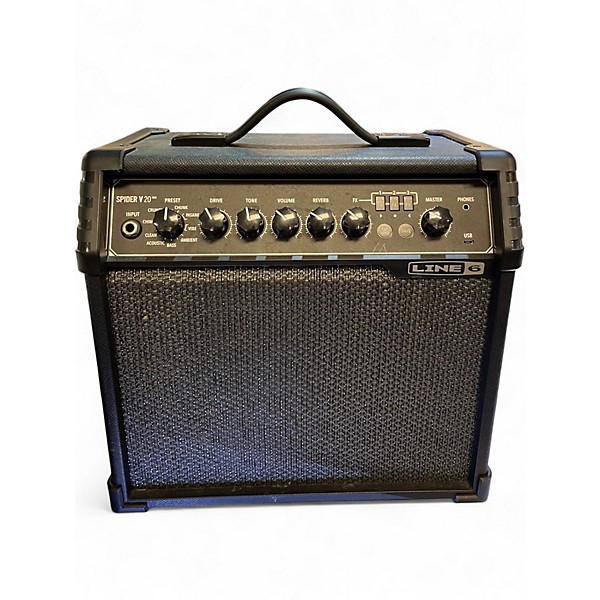 Used Line 6 Spider V 20 MkII 20w 1x8 Guitar Combo Amp