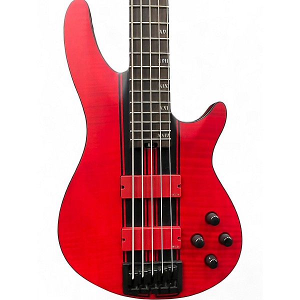 Used Schecter Guitar Research C-5 GT Red Electric Bass Guitar