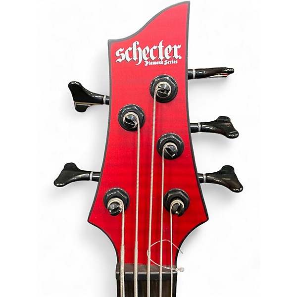 Used Schecter Guitar Research C-5 GT Red Electric Bass Guitar