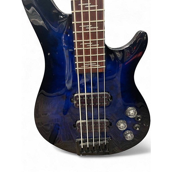 Used Schecter Guitar Research OMEN ELITE Blue Electric Bass Guitar